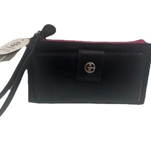 Gianni  Bernini Wristlet Wallet  Black Organizer